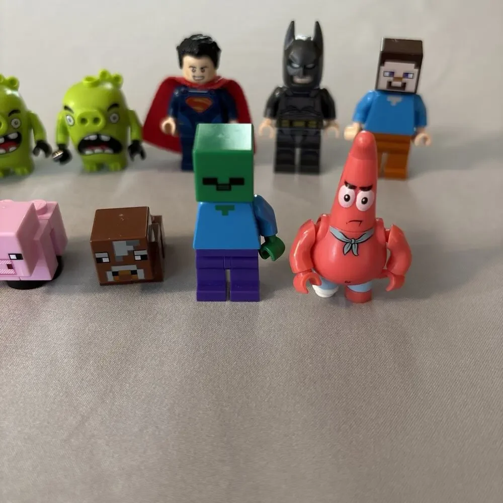 Lego Mini Figs Lot All Random Angry Birds Minecraft Superman Batman Sponge Bob